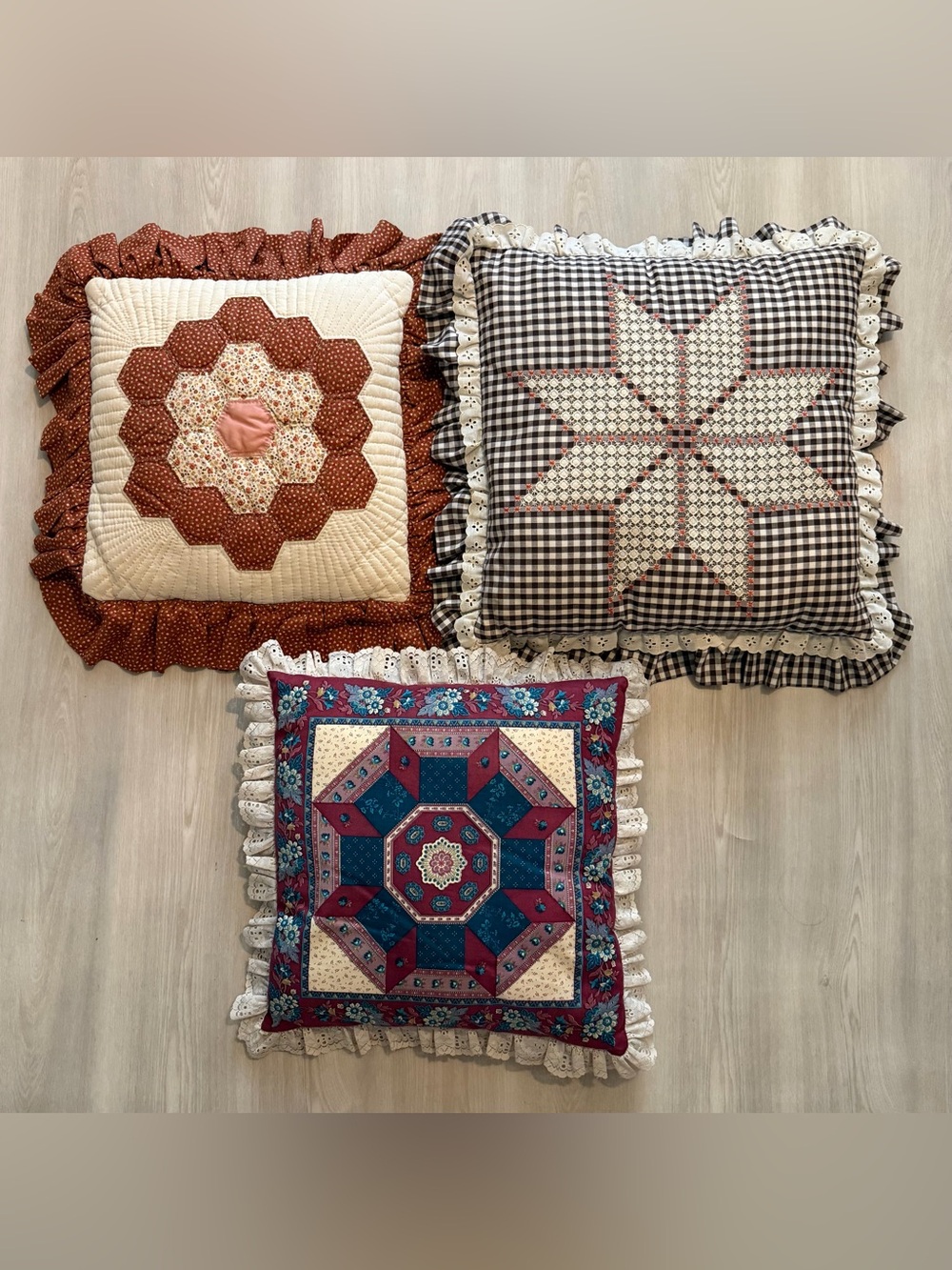 Vintage-Inspired Patchwork Accent Pillow - Multi-Color